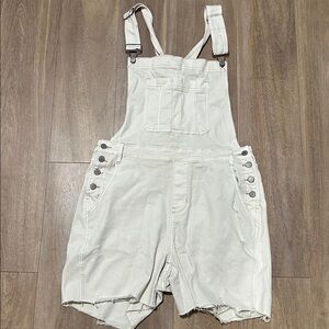 Judy Blues Garment Dyed High Waist Cuffed Crop Overalls Womens Size 1X